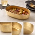 Thumbnail image #3 for Hammered Aluminum Oval Gold Entrée Basket, 48 oz.