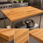 Thumbnail image #3 for John Boos Appalachian OKT-BL6042-V Red Oak Blended Edge-Grain Island Countertop, 60 x 42 x 1-1/2 Inches, Flat, Varnique Finish