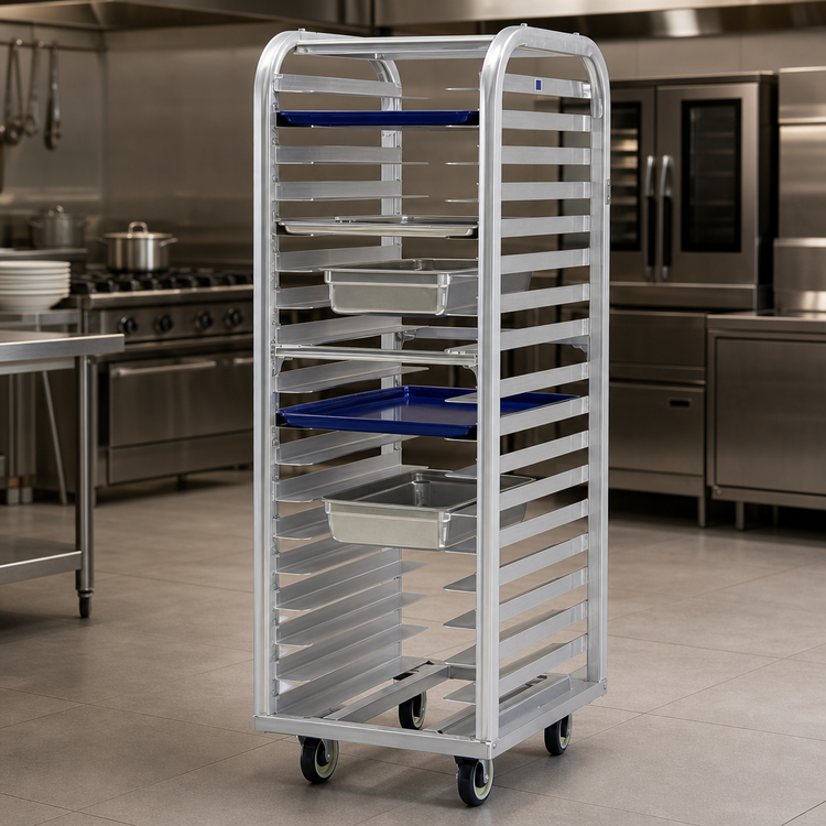 Product image #3 for New Age Lifetime Series Heavy-Duty Roll-In Aluminum Bun Pan Rack