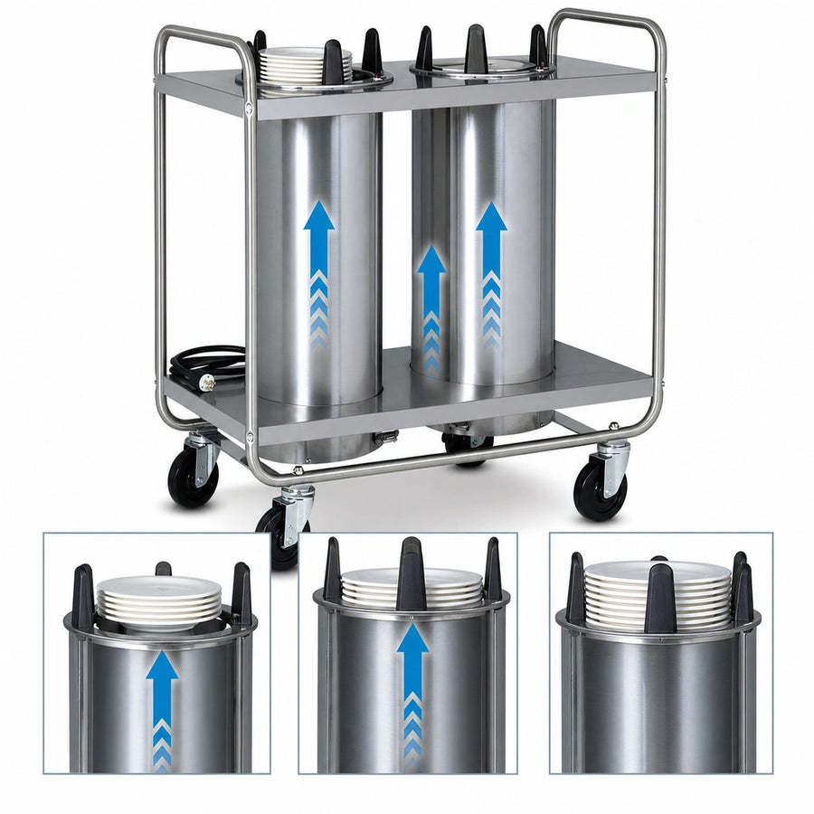 Three Self-Elevating Dispensing Tubes