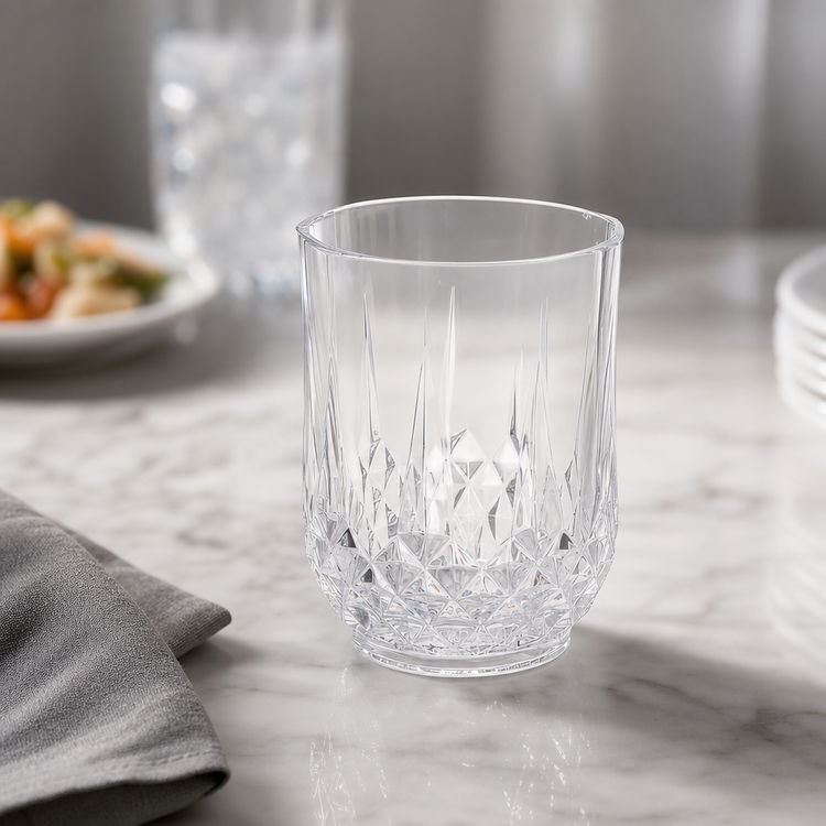 Product image #3 for American Metalcraft Hadley Collection BPA-Free Tritan Double Old Fashioned Glass, 14 oz., Clear