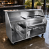 Thumbnail image #3 for Portable Glassware Bar, 66-Inch Stainless Steel with 18-Inch Ice Bin and 18-Inch Beverage Bin