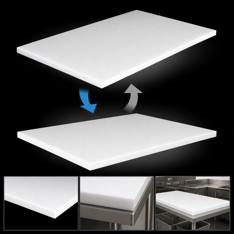 Product image #3 for John Boos P1024 60 x 30-Inch Reversible Poly Work Table Replacement Top, 3/4-Inch Thick