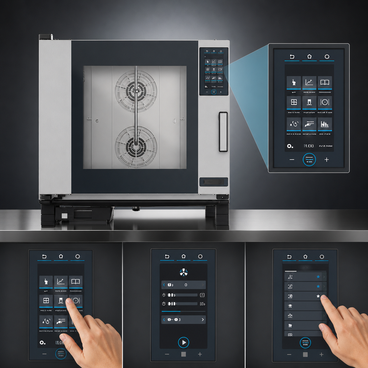 Product image #3 for UNOX ChefTop MIND.Maps Plus Gas Countertop Combi Oven / Steam Oven, 6 Full-Size Sheet Pan / 12 Hotel Pan Capacity