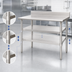 Thumbnail image #3 for 30 x 30 Inch Adjustable 18/430 Stainless Steel Work Table Undershelf for Uni-Lok Hat Channel Frame Tables