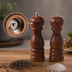 Thumbnail image #3 for American Metalcraft 6-Inch Mahogany Wood Salt & Pepper Mill/Shaker Set
