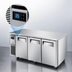 Thumbnail image #3 for Turbo Air J Series Three-Section Dual Temp Undercounter Refrigerator/Freezer, Side Mount, Self-Contained, 70-7/8 Inch