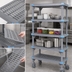 Thumbnail image #3 for Quantum Millenia 5-Shelf Mobile Polymer Shelving Starter Unit, 60W x 24D x 86H, Gray