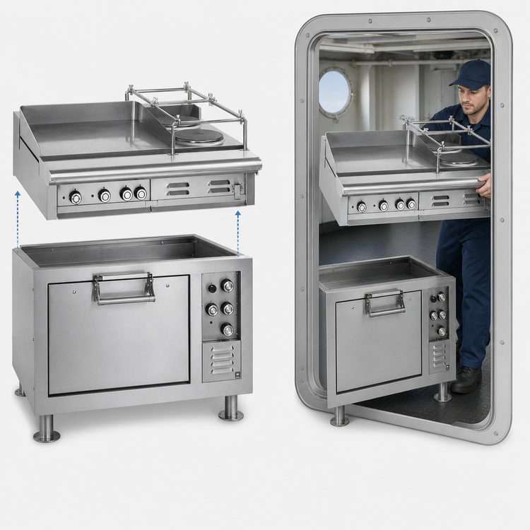 Product image #4 for Lang® Marine Heavy Duty 36-Inch Electric Range with 24-Inch Griddle, 2 8-Inch French Plates, and Standard Oven Base