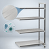Thumbnail image #3 for Cambro Camshelving Elements XTRA 4-Tier Stationary Add-On Polymer Shelving Unit, 72W x 18D x 72H, Vented and Solid, Speckled Gray