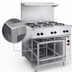 Thumbnail image #4 for Vulcan 36-Inch Electric Restaurant Range with 4 French Plates, 12-Inch Hot Top, Standard Oversized Oven, and High Shelf - 480V