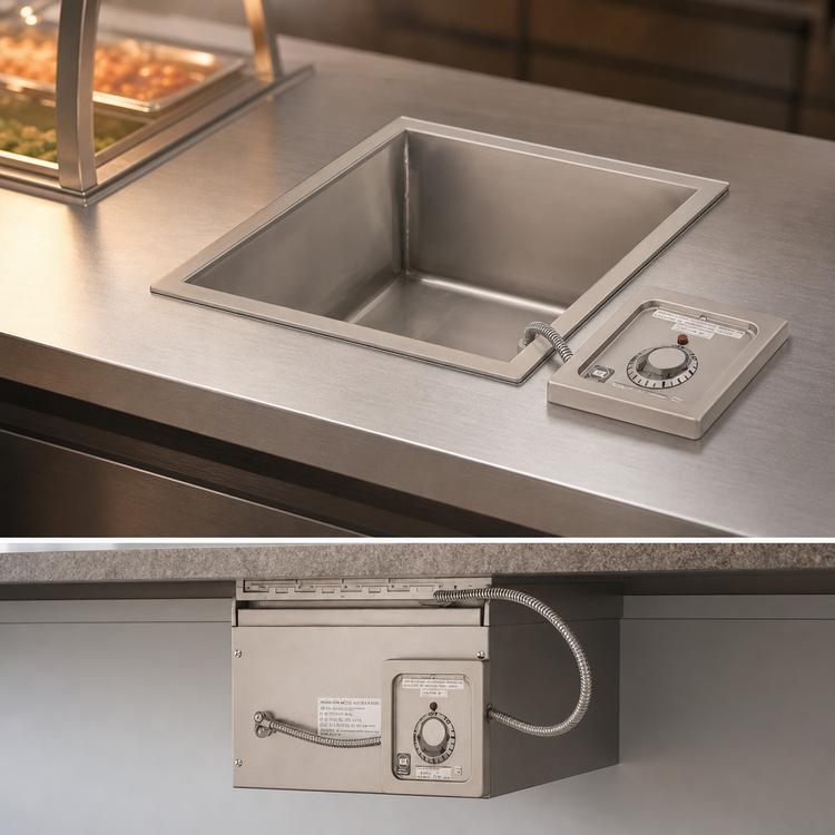 Product image #3 for Wells Top-Mount Drop-In Electric Hot Well with 1 Full-Size Pan Opening