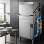 Thumbnail image #3 for Hobart Warewash AM16VL-BAS-2 High-Temperature Ventless Door-Type Dishwasher, 45 Racks/Hour, Stainless Steel