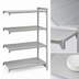 Thumbnail image #4 for Cambro Camshelving Premium 4-Tier Solid Add-On Shelving Unit, 18 x 48 x 72 Inches, Speckled Gray