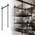 Thumbnail image #3 for Quantum 18-Inch Overhead Track Shelving Intermediate Kit, Black Epoxy Antimicrobial Finish