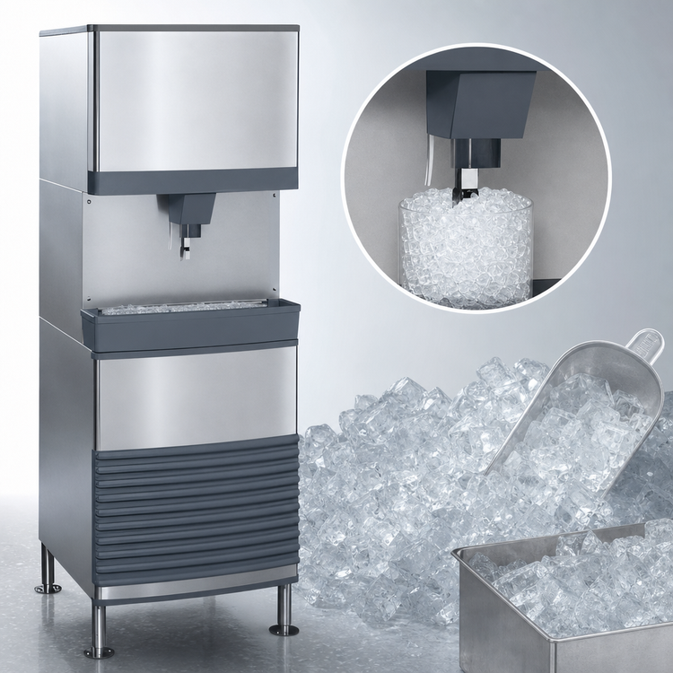 Product image #3 for Follett Symphony Plus 110FB414A-LI Freestanding Ice-Only Dispenser with Lever Dispense, Air-Cooled, 425 lb. Daily Production