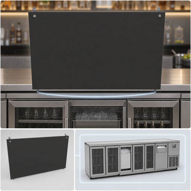 Product image #3 for Glastender 48-Inch Black Locking Cover for BLD-48 Underbar Unit