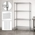 Thumbnail image #3 for Quantum 4-Shelf Wire Shelving Starter Kit, 36W x 12D x 74H, Chrome Plated