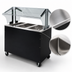 Thumbnail image #3 for Advance Tabco Triumph Supreme Ice-Cooled Portable Food Buffet Table with Double-Sided Sneeze Guard, 47-1/8 Inch Wide