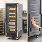 Thumbnail image #3 for Metro C5 Insulation Armour C539-CFC-L-GY Full-Height Mobile Heated Holding & Proofing Cabinet, Clear Door, 35 Full-Size Pan Capacity