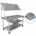 Thumbnail image #3 for John Boos Mobile Stainless Steel Dish Sorting Table, 42 x 30 Inches, Marine Edge, Locking Casters