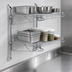 Thumbnail image #3 for Quantum Cantilever Double Shelf Wall-Mount Wire Shelving Unit, 36 x 14 Inches, Chrome Plated