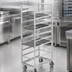 Thumbnail image #3 for Channel Standard Series Single-Section Aluminum Cafeteria Tray Rack, End Load, 64 Inch High, 18-Tray Capacity