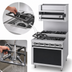Thumbnail image #3 for Titan JTRHE-4-4 48 Inch Heavy Duty Gas Step-Up Range with Cabinet Base