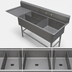 Thumbnail image #3 for John Boos Pro-Bowl 3-Compartment Platter Sink with Left Drainboard, 84-3/16 Inch W x 29-1/2 Inch D x 43 Inch H, 14 Gauge Stainless Steel