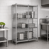 Thumbnail image #3 for Metro Super Erecta Stationary Wire Security Cage with Stainless Steel Finish, 50-1/2