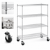 Thumbnail image #3 for Metro Super Erecta Wire Stem Caster Cart, 48 x 18 x 69 Inches, 4 Shelves, Chrome