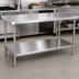 Thumbnail image #3 for Heavy Duty Stainless Steel Work Table with Undershelf, 84 Inch W x 24 Inch D x 36 Inch H