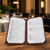 Thumbnail image #3 for Winco Double-Fold Legal-Size Brown Leather-Like Menu Cover for 8-1/2 x 14 Paper