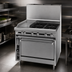 Thumbnail image #3 for Titan JTRH-2-2HT 36 Inch Heavy Duty Gas Range with 2 Open Burners and 2 Hot Tops