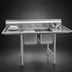 Thumbnail image #3 for Eagle Group 314 Series 72-3/4-Inch Wide 2-Compartment Sink With Left Drainboard, 304 Stainless Steel
