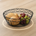 Thumbnail image #4 for Winco Round Black Wire Bread and Fruit Serving Basket, 10 Inch Diameter x 3 Inch High