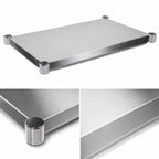 Thumbnail image #3 for John Boos SSK6-3630 Stainless Steel Work Table Undershelf, 30"W x 36"D, 16-Gauge, 300 Series, Knockdown