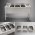 Thumbnail image #3 for Serv-Ware 38.5-Inch Three-Compartment Stainless Steel Bar Sink with 3-Inch Backsplash
