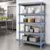 Thumbnail image #3 for Quantum Millenia 54W x 21D x 74H Stationary Polymer Shelving Starter Unit with 4 Solid Shelves