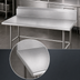 Thumbnail image #3 for Advance Tabco 84 Inch x 30 Inch Stainless Steel Open Base Work Table with 10 Inch Backsplash and No-Drip Edge