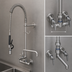 Thumbnail image #3 for Wall-Mount Pre-Rinse Unit with Add-On Faucet, 8-Inch Centers, 12-Inch Swing Spout, 44-Inch Hose