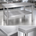 Thumbnail image #3 for 48 Inch x 24 Inch 16-Gauge Stainless Steel Commercial Work Table with Undershelf and Adjustable Bullet Feet