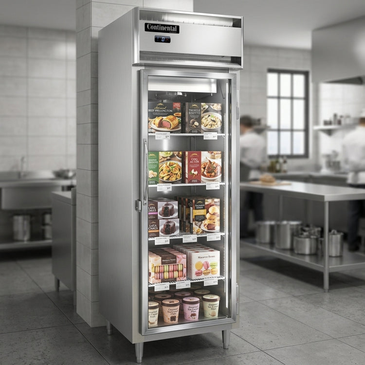 Product image #2 for Continental Refrigerator D1FNGD Designer Line One-Section Reach-In Glass Door Freezer