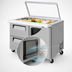 Thumbnail image #3 for Turbo Air Super Deluxe 48-1/4-Inch Two-Section Mega Top Sandwich/Salad Prep Table with Glass Lid, 1 Door and 2 Drawers