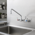 Thumbnail image #3 for T&S Brass B-1128 Wall-Mount Workboard Faucet with 12-Inch Swing/Swivel Spout, 8-Inch Centers