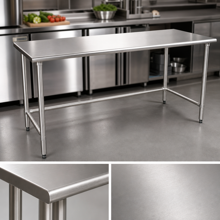 Product image #3 for Eagle Group BlendPort® Deluxe Series 72-Inch x 30-Inch Flat Top Stainless Steel Work Table