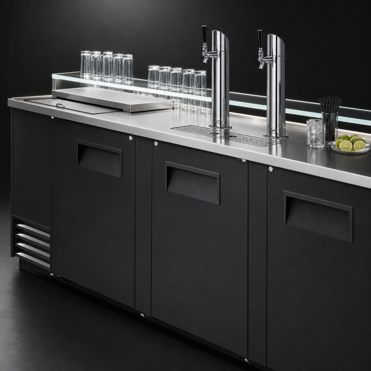 Product image #3 for True TDD-4CT-HC Club Top Draft Beer Cooler, 4 Half-Barrel Keg Capacity, 2 Columns
