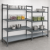 Thumbnail image #3 for Cambro Camshelving Basics Plus 4-Tier Polymer Add-On Shelving Unit, 18 x 60 x 64 Inches, 3 Vented + 1 Solid, Brushed Graphite