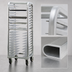Thumbnail image #3 for Lifetime Series Heavy-Duty Aluminum Stepped-Angle Bun Pan Rack, 20-Pan Capacity, 73-Inch High