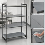 Thumbnail image #3 for Cambro Camshelving® Basics Plus CBU244884S4580 4-Shelf Solid Polypropylene Shelving Starter Unit, 48W x 24D x 84H, Brushed Graphite
